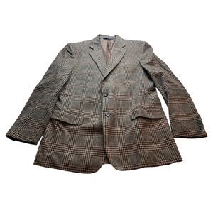11-68 BROOKS BROTHERS 346 Men's Blazer Madison Houndstooth Brown Size 44L